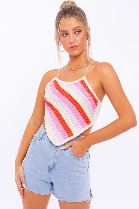 Open Back Crochet Top