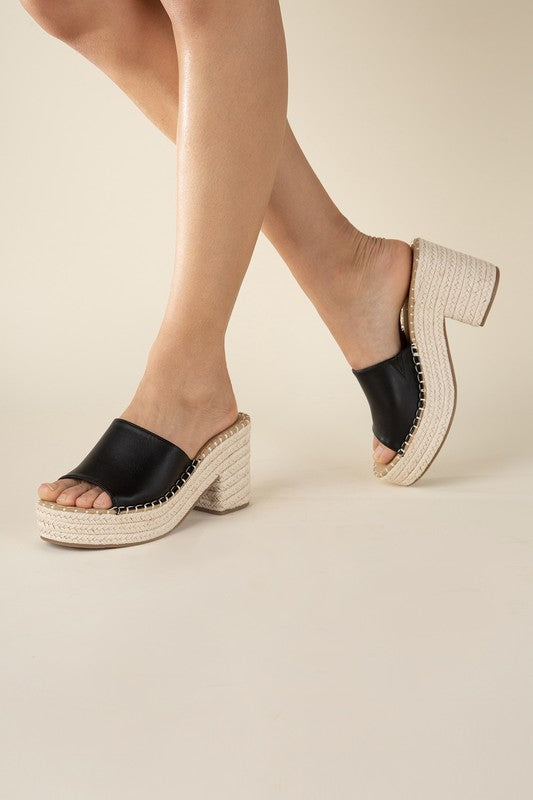 Slide Espadrille Platform Sandals