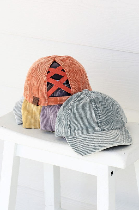 Stone-Washed Corduroy Cap