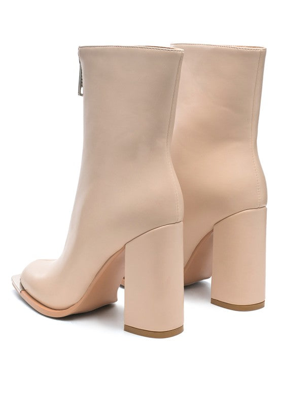 Square Toe Ankle Boots