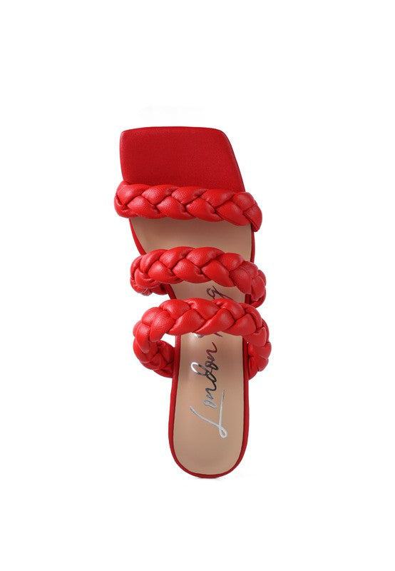 Braided Strap Heel Sandals