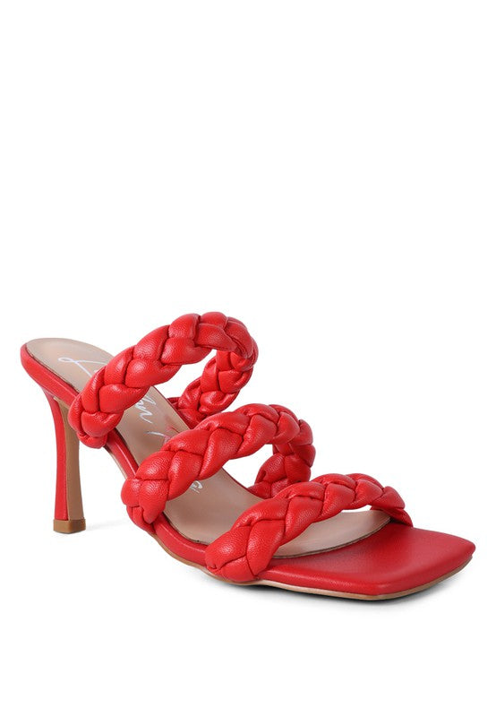 Braided Strap Heel Sandals