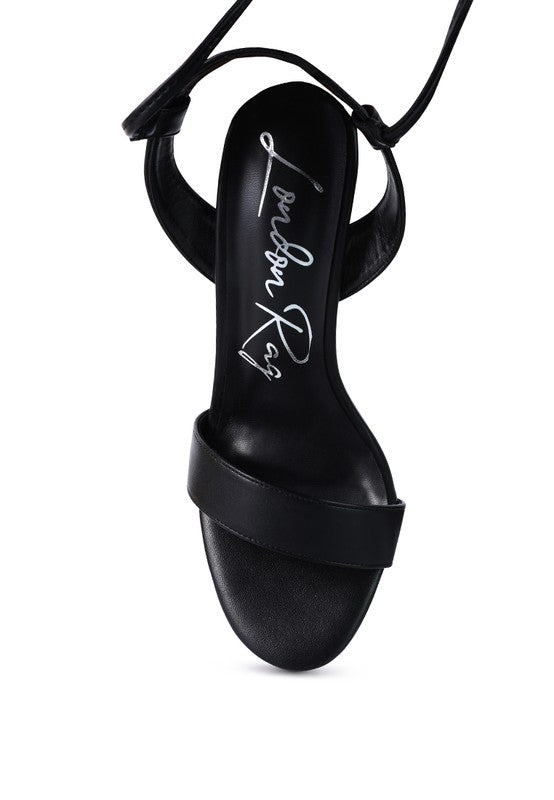 Lace Up Stiletto Heel Sandals