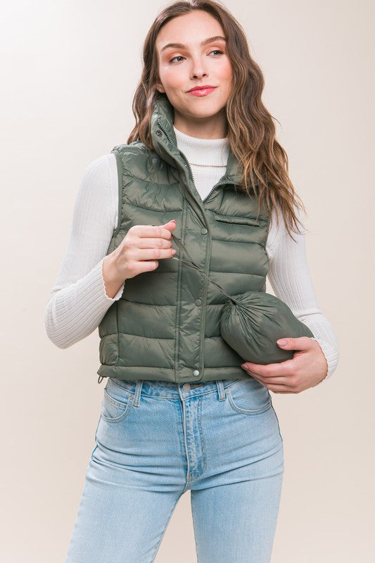Puffer Vest with Pouch