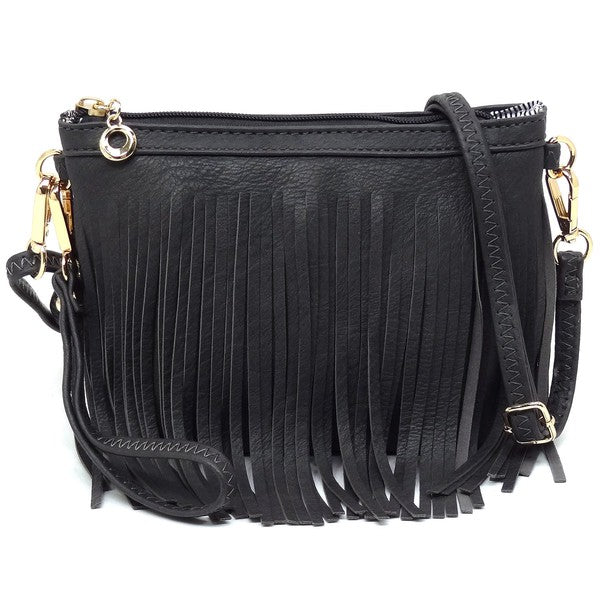 Fringe Clutch Crossbody Bag