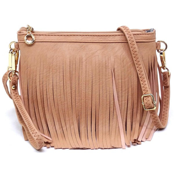 Fringe Clutch Crossbody Bag