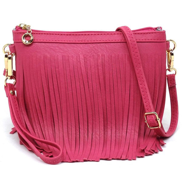 Fringe Clutch Crossbody Bag