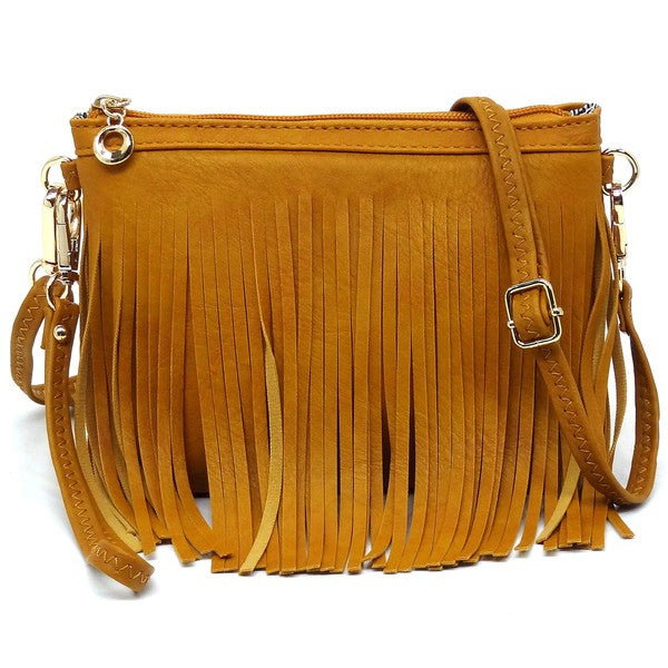 Fringe Clutch Crossbody Bag