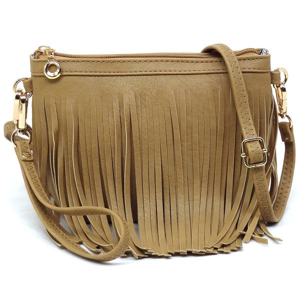 Fringe Clutch Crossbody Bag