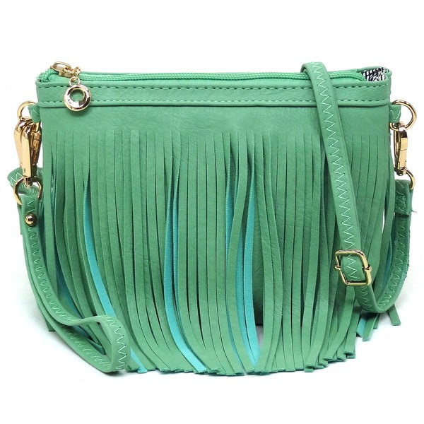 Fringe Clutch Crossbody Bag