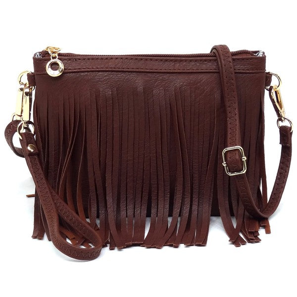 Fringe Clutch Crossbody Bag