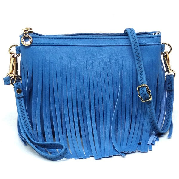 Fringe Clutch Crossbody Bag