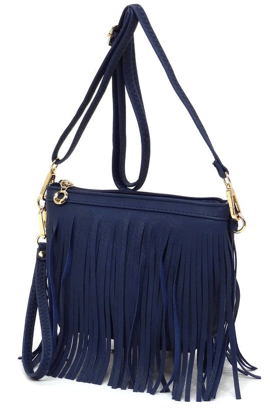 Fringe Clutch Crossbody Bag