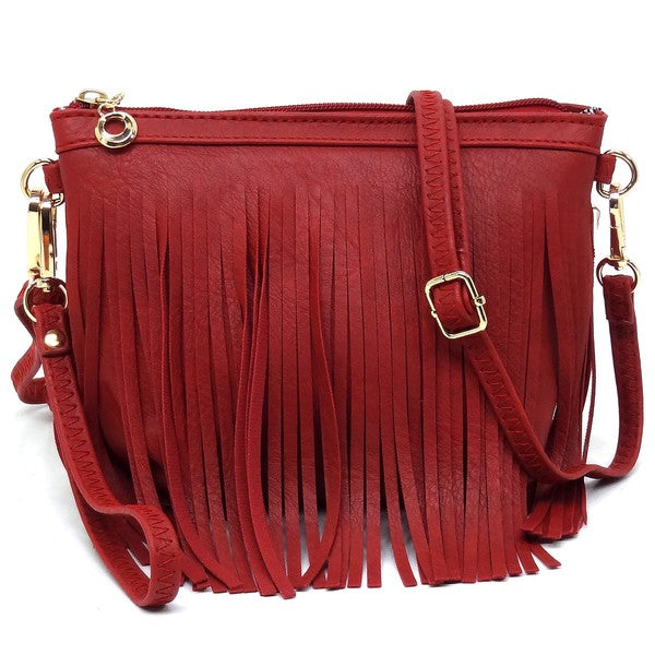 Fringe Clutch Crossbody Bag