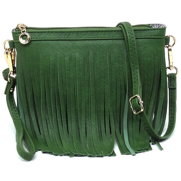 Fringe Clutch Crossbody Bag