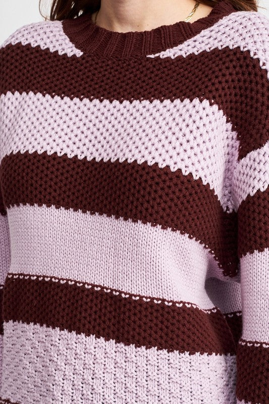 Striped Oversized Chunky Sweater