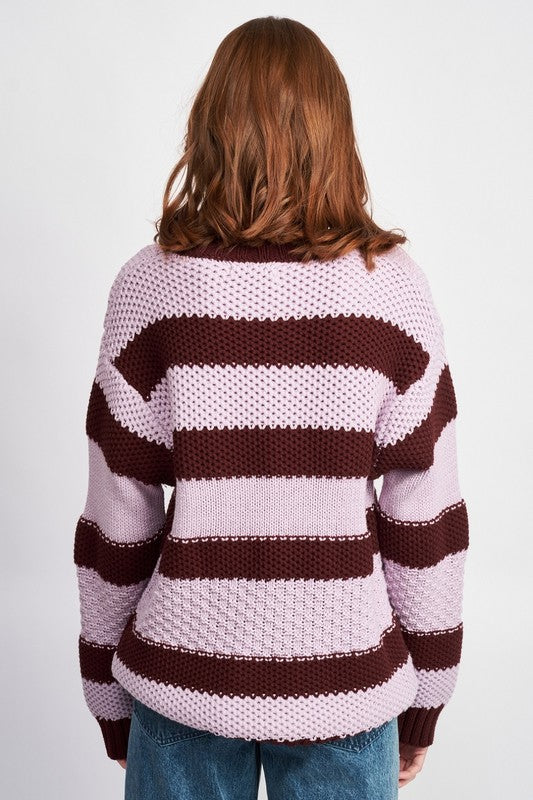 Striped Oversized Chunky Sweater