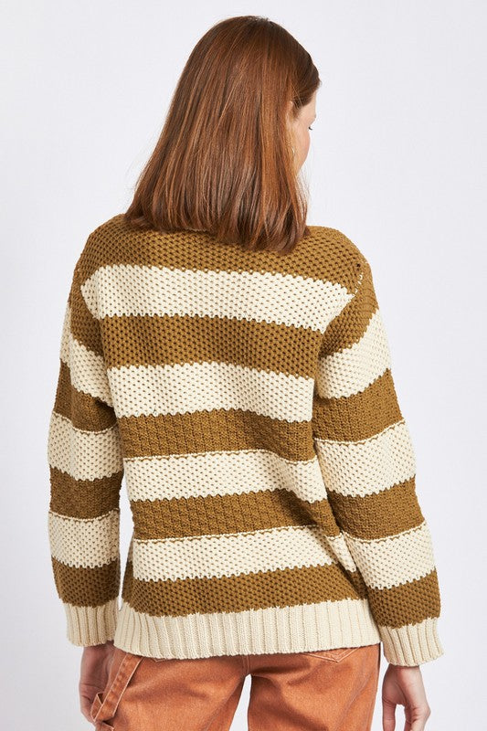 Striped Oversized Chunky Sweater