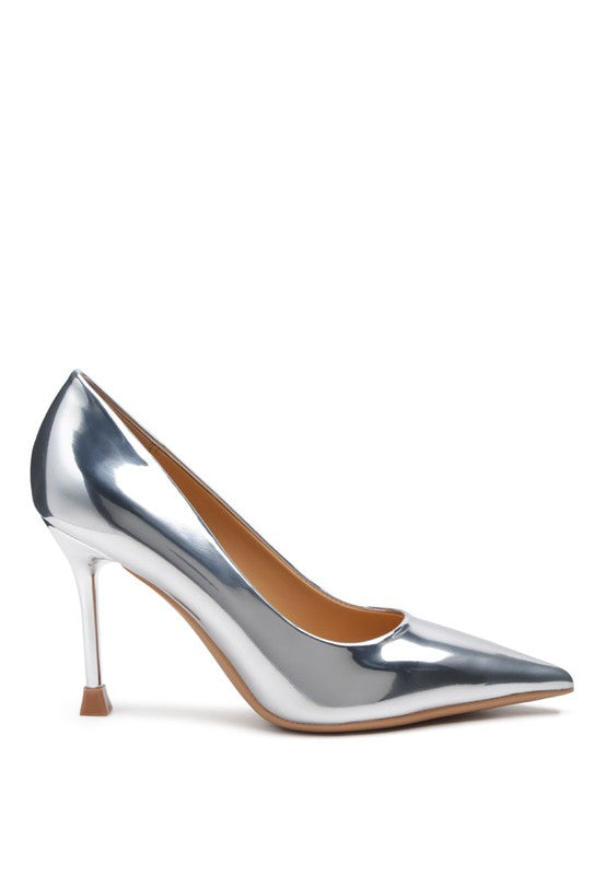 Metallic Pointed-Toe Pumps