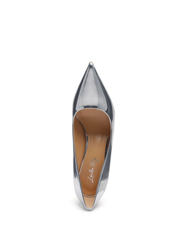 Metallic Pointed-Toe Pumps