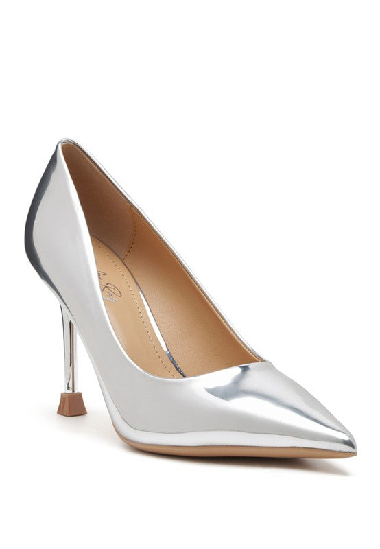 Metallic Pointed-Toe Pumps