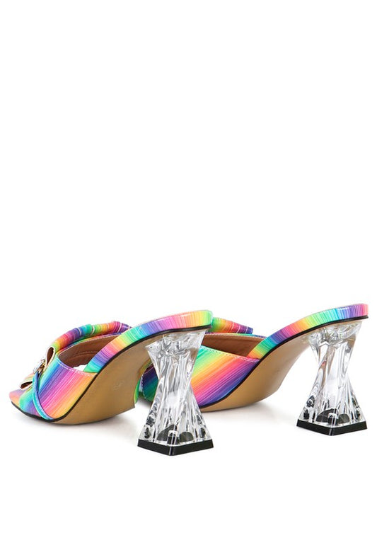 Rhinestone Clear Heel Sandals
