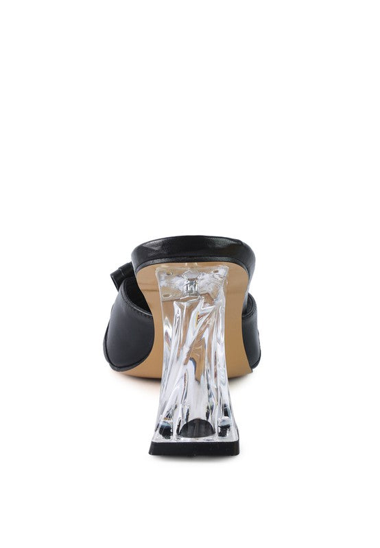 Rhinestone Clear Heel Sandals