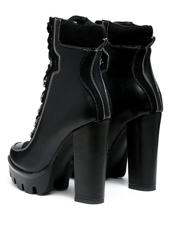 Patent PU Eyelet Boots