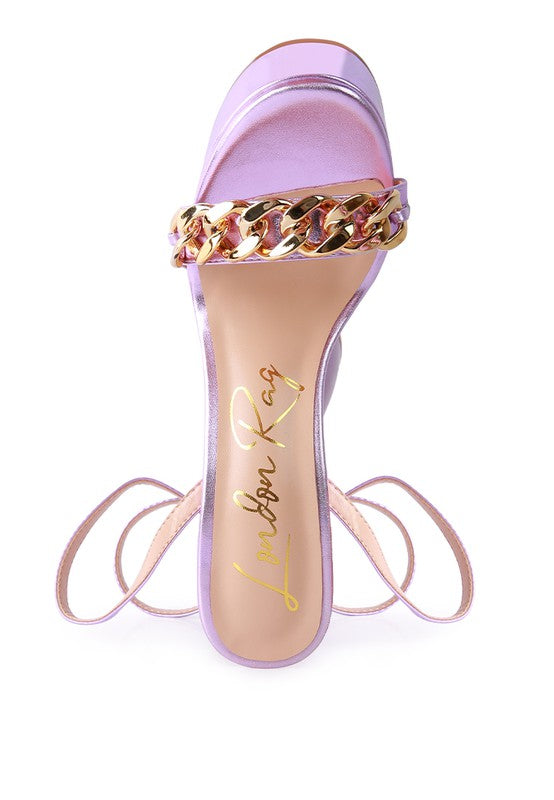 Hourglass Metallic Sandals