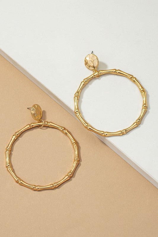 Bamboo-Style Hoop Earrings