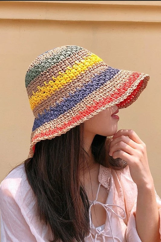 Crochet Straw Hat