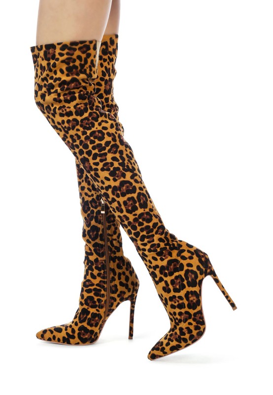 Vegan Leather Heeled Boots
