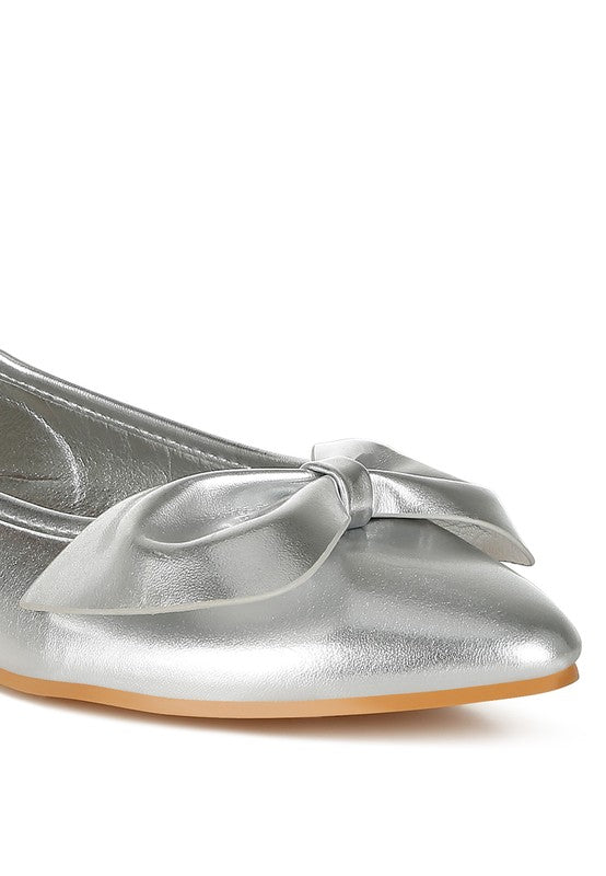 Metallic Pleather Flats