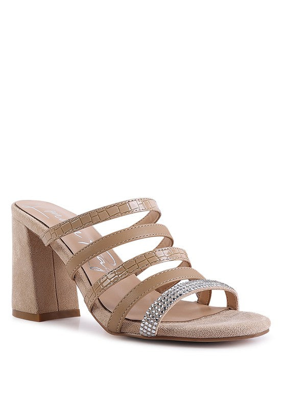 Strapped Rhinestone Sandals