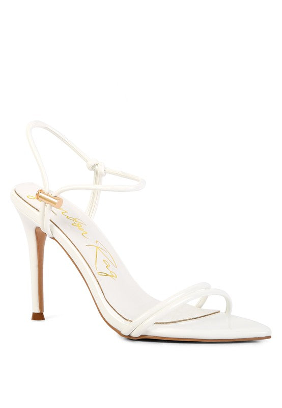 Drawstring Band Stiletto Sandals