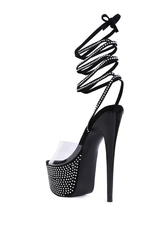 Diamante Strappy Stiletto Heels