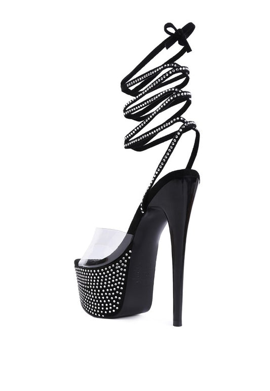 Diamante Strappy Stiletto Heels