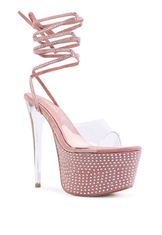 Diamante Strappy Stiletto Heels