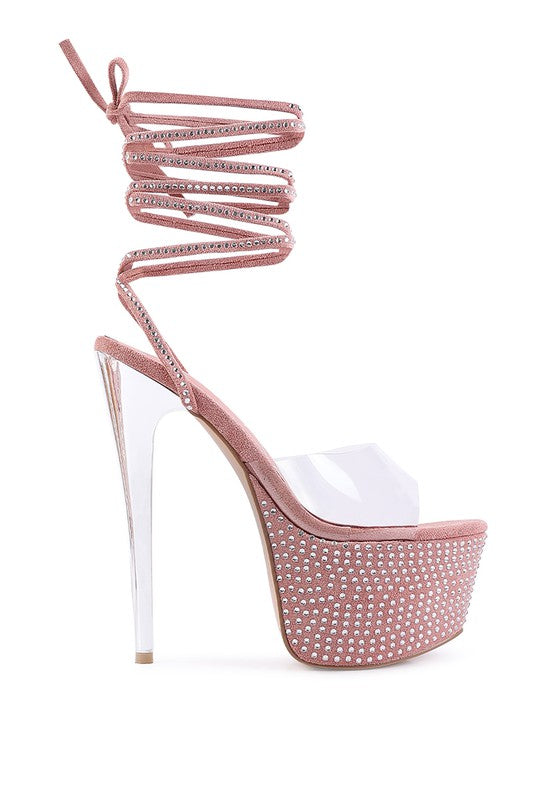 Diamante Strappy Stiletto Heels