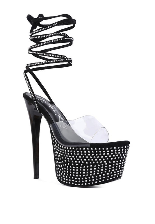 Diamante Strappy Stiletto Heels