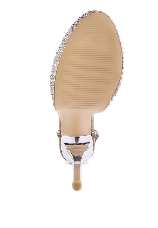 Diamante Strappy Stiletto Heels