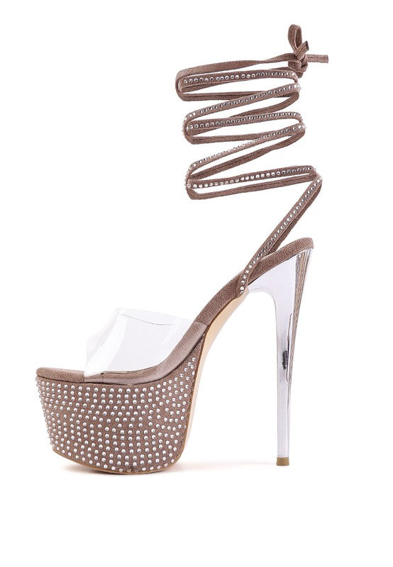 Diamante Strappy Stiletto Heels