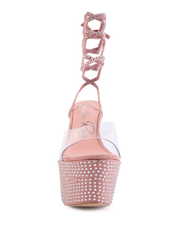 Diamante Strappy Stiletto Heels