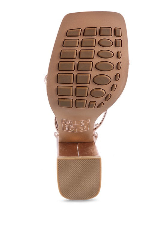 Metallic Lace-Up Sandals
