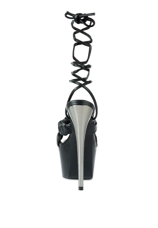Scrunchie Strap Platform Heels