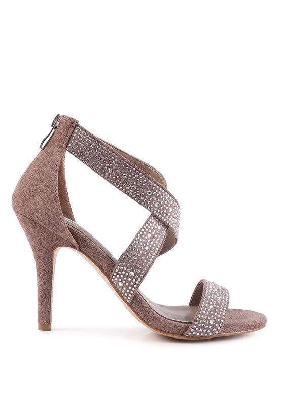 Rhinestone High Heeled Sandals