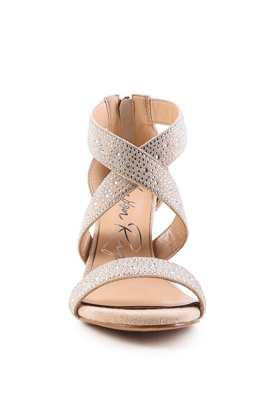 Rhinestone High Heeled Sandals