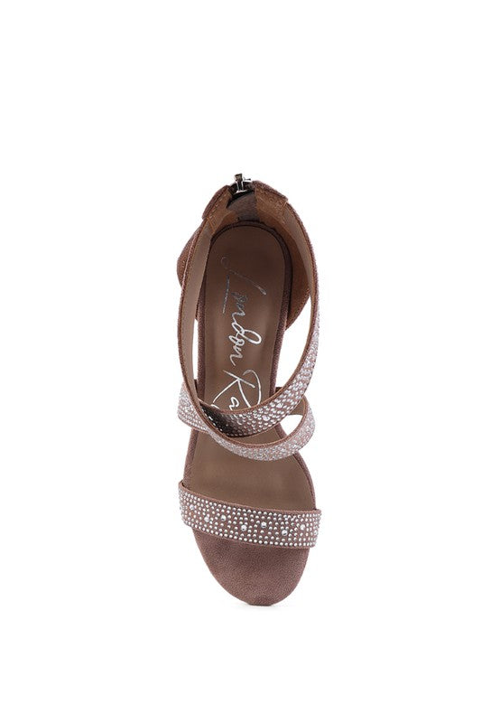 Rhinestone High Heeled Sandals