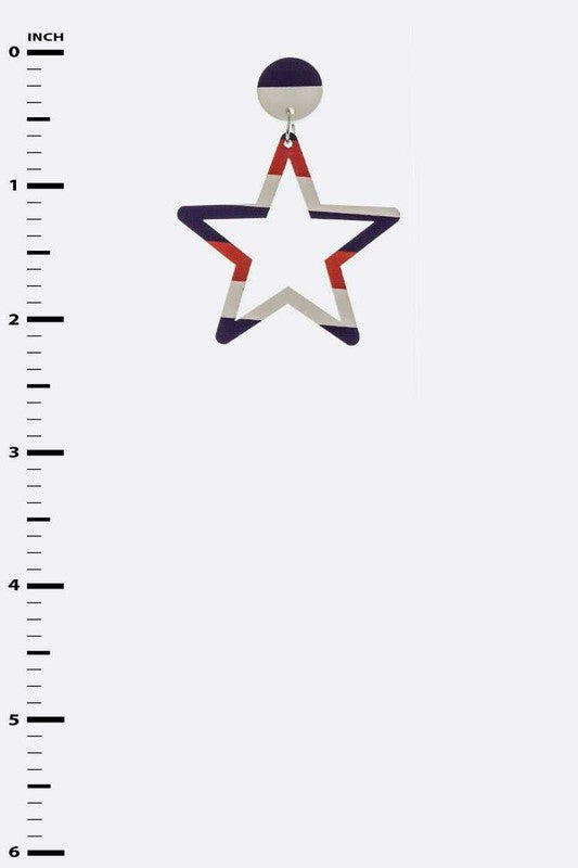 Patriot Cutout Star Earrings