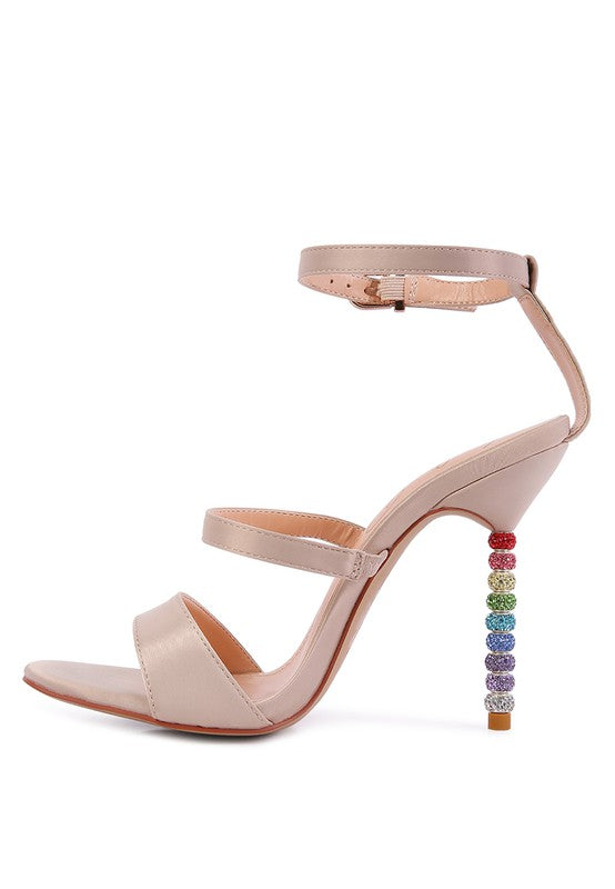 Rhinestone Bead Heels